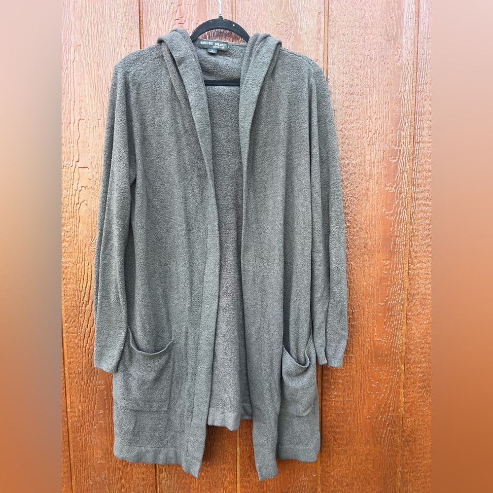 Barefoot Dreams CozyChic Ultra Lite® Hooded Cardigan size medium layering comfy